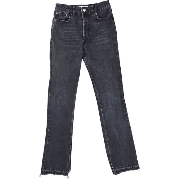 We The Free Denim - We The Free Raw Hem Straight Leg Faded Black Jeans 27 y2k 90s